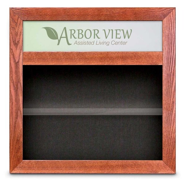 Outdoor Enclosed Combo Board, 42"x32", Bronze Frame/Black & Cloud
